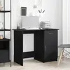 Image de Bureau Avec Porte Chêne Noir 100 X 50 X 76 Cm Bois D'ingénierie Vidaxl