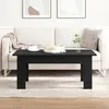 Image de Table basse noire en bois d ingénierie 100x60x42 cm
