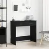 Image de Bureau Avec Tiroir Chêne Noir 80 X 40 X 75 Cm Bois D'ingénierie Vidaxl