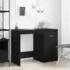 Image de Bureau Chêne Noir 100 X 50 X 76 Cm Bois D'ingénierie Vidaxl