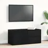 Image de Meuble Tv Chêne Noir 80 X 34 X 36 Cm Bois D'ingénierie Vidaxl