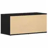 Image de Vidaxl meuble tv chêne noir 80 x 34 x 36 cm bois d'ingénierie