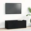 Image de Meuble TV - Chêne noir - 80x34x30 cm - 3 tiroirs - Style contemporain
