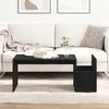 Image de Table basse - Chêne noir - 90x45x35 cm - Bois massif - Finition mate