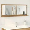 Image de Étagère miroir - VIDAXL - 90 x 105 x 37 cm - Bois dingénierie - Chêne artisanal/Blanc - Installation murale