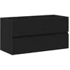 Image de Meuble de lavabo contemporain - vidaXL - Chêne noir - 90x385x45 cm - Bois dingénierie - Avec tiroir