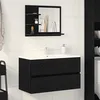 Image de vidaXL Miroir de salle de bain chêne noir 60x105x45cm bois ingénierie 862546