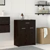 Image de Meuble de salle de bain - Noir Chêne - 60x33x80 cm - Bois dingénierie - Design contemporain