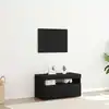 Image de Meuble Tv Avec Led Chêne Noir 75 X 35 X 40 Cm Bois D'ingénierie Vidaxl