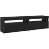 Image de Vidaxl meuble tv 2 pcs chêne noir 75 x 35 x 40 cm bois d'ingénierie