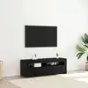 Image de Meuble Tv Chêne Noir 120 X 35 X 40 Cm Bois D'ingénierie Vidaxl