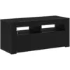 Image de Vidaxl meuble tv chêne noir 90 x 35 x 40 cm bois d'ingénierie