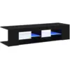 Image de Vidaxl meuble tv chêne noir 135 x 39 x 30 cm bois d'ingénierie