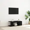 Image de Meuble Tv Chêne Noir 90 X 39 X 30 Cm Bois D'ingénierie Vidaxl