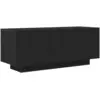 Image de Vidaxl meuble tv chêne noir 100 x 35 x 40 cm bois d'ingénierie