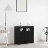 Image de Buffet Chêne Noir 80 X 35 X 75 Cm Bois D'ingénierie Vidaxl