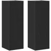 Image de Meuble TV mural en bois dingénierie - vidaXL - 2 pièces - Chêne Noir - 305x30x90 cm - Monté au mur - Avec étagère