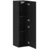 Image de Vidaxl meuble tv mural chêne noir 30,5 x 30 x 110 cm bois d'ingénierie
