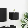 Image de Meuble Tv Mural Chêne Noir 30,5 X 30 X 30 Cm Bois D'ingénierie Vidaxl