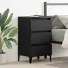 Image de Cabinet De Chevet Chêne Noir 40 X 35 X 69 Cm Bois D'ingénierie Vidaxl
