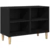 Image de Vidaxl meuble tv chêne noir 69,5 x 30 x 50 cm bois d'ingénierie