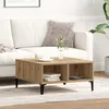 Image de Table basse - Artisan - Chêne - 60x60x30 cm - Design contemporain - Rangement ouvert