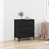 Image de Buffet Avec Tiroir Chêne Noir 60 X 35 X 70 Cm Bois D'ingénierie Vidaxl
