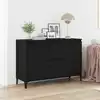 Image de Buffet Chêne Noir 104 X 35 X 70 Cm Bois D'ingénierie Vidaxl