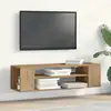 Image de Meuble Tv Artisian Oak 100 X 30 X 26,5 Cm Bois D'ingénierie Vidaxl