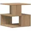 Image de Table D'appoint Avec Étagère Chêne Artisanal 30 X 30 X 55 Cm Vidaxl