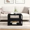 Image de Table basse - Bois noir - 595x595x40 cm - Bois reconstitué - Style contemporain