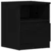 Image de Vidaxl cabinet de chevet chêne noir 40 x 40 x 50 cm bois d'ingénierie