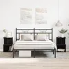 Image de Table de chevet - 2 pcs - Chêne noir - 35x35x55 cm - 1 étagère - Design contemporain