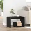 Image de Table D'appoint Chêne Noir 59 X 36 X 38 Cm Bois D'ingénierie Vidaxl
