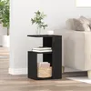 Image de Table d appoint en chêne noir 36x30x56 cm en bois d ingénierie