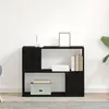 Image de Ensemble Meuble Tv Chêne Noir 80 X 24 X 63 Cm Bois D'ingénierie Vidaxl