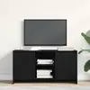 Image de Meuble Tv Chêne Noir 102 X 37,5 X 52,5 Cm Bois D'ingénierie Vidaxl