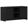 Image de Meuble TV en bois dingénierie - vidaXL - 102x375x525 cm - Chêne Noir - 2 portes - 2 étagères - Minimaliste