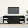 Image de Meuble TV - Chêne noir - 130x35x50 cm - 2 portes - Finition mate - Design contemporain