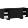 Image de Vidaxl meuble tv 130 x 35 x 50 cm chêne noir bois d'ingénierie