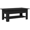 Image de Table basse moderne - vidaXL - Chêne noir - 102x55x42 cm - Bois dingénierie - Rangement fonctionnel - Rectangulaire