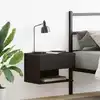 Image de Cabinet De Chevet Chêne Noir 46 X 30 X 30 Cm Bois D'ingénierie Vidaxl