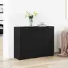 Image de Buffet Chêne Noir 90,5 X 30 X 70 Cm Bois D'ingénierie Vidaxl