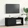 Image de Meuble Tv Chêne Noir 80 X 35 X 36,5 Cm Bois D'ingénierie Vidaxl
