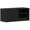 Image de Vidaxl meuble tv chêne noir 80 x 35 x 36,5 cm bois d'ingénierie