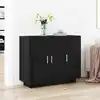 Image de Buffet Chêne Noir 92 X 35 X 75 Cm Bois D'ingénierie Vidaxl