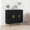 Image de vidaXL Buffet Chêne noir 90 x 34 x 80 cm Bois dingénierie 862761