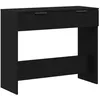 Image de Table console en bois dingénierie - vidaXL - Chêne noir - 90x36x75 cm - 2 tiroirs - Moderne - Économie despace