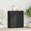 Image de Buffet 2 Pc Chêne Noir 30 X 30 X 70 Cm Bois D'ingénierie Vidaxl