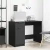 Image de Bureau Avec Porte Chêne Noir 100 X 50 X 75 Cm Bois D'ingénierie Vidaxl